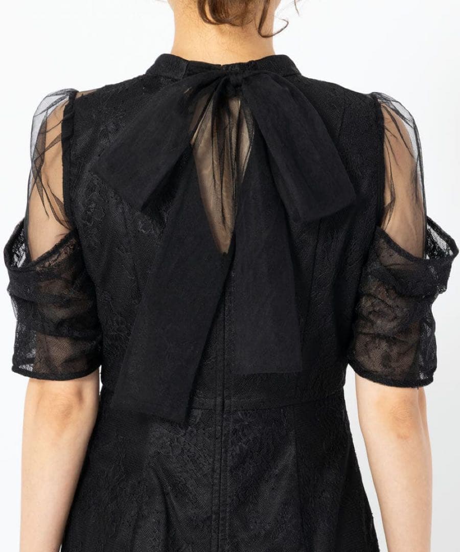 SNIDEL スナイデル　シアーショルダーレースドレス