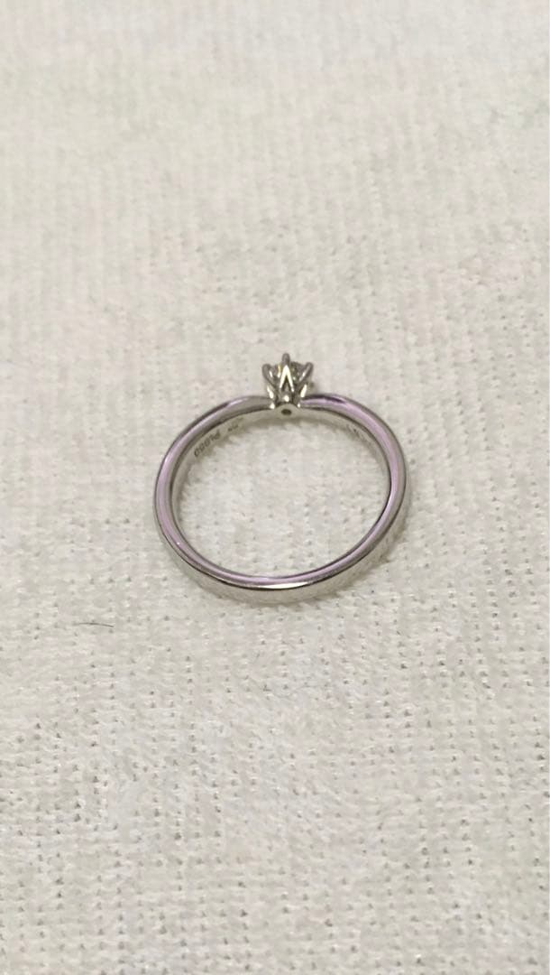 【永久保証書あり】4℃ Pt950 ダイヤモンド リング 0.15ct