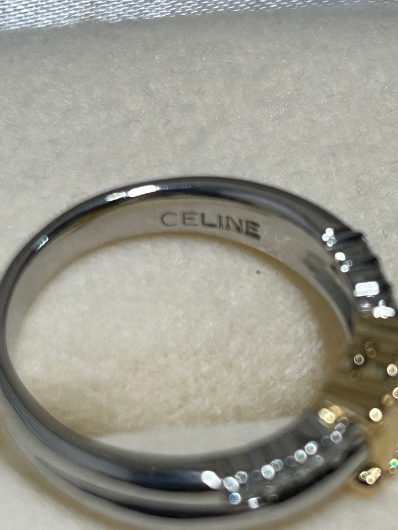 【美品】CELINE ダイヤモンドリング750ゴールド 900プラチナ　12号
