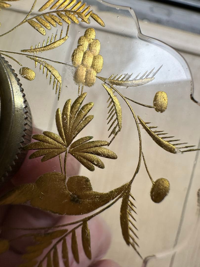 1900年代初頭 フランス アンティーク 金箔で絵付けされた美しい