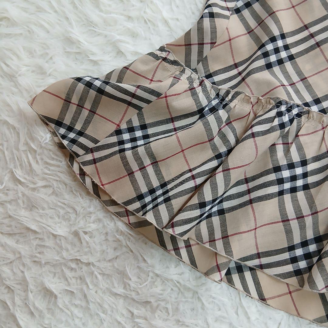 【BURBERRY BLUE LABEL】ノバチェック　フレア　薄手巻きスカート