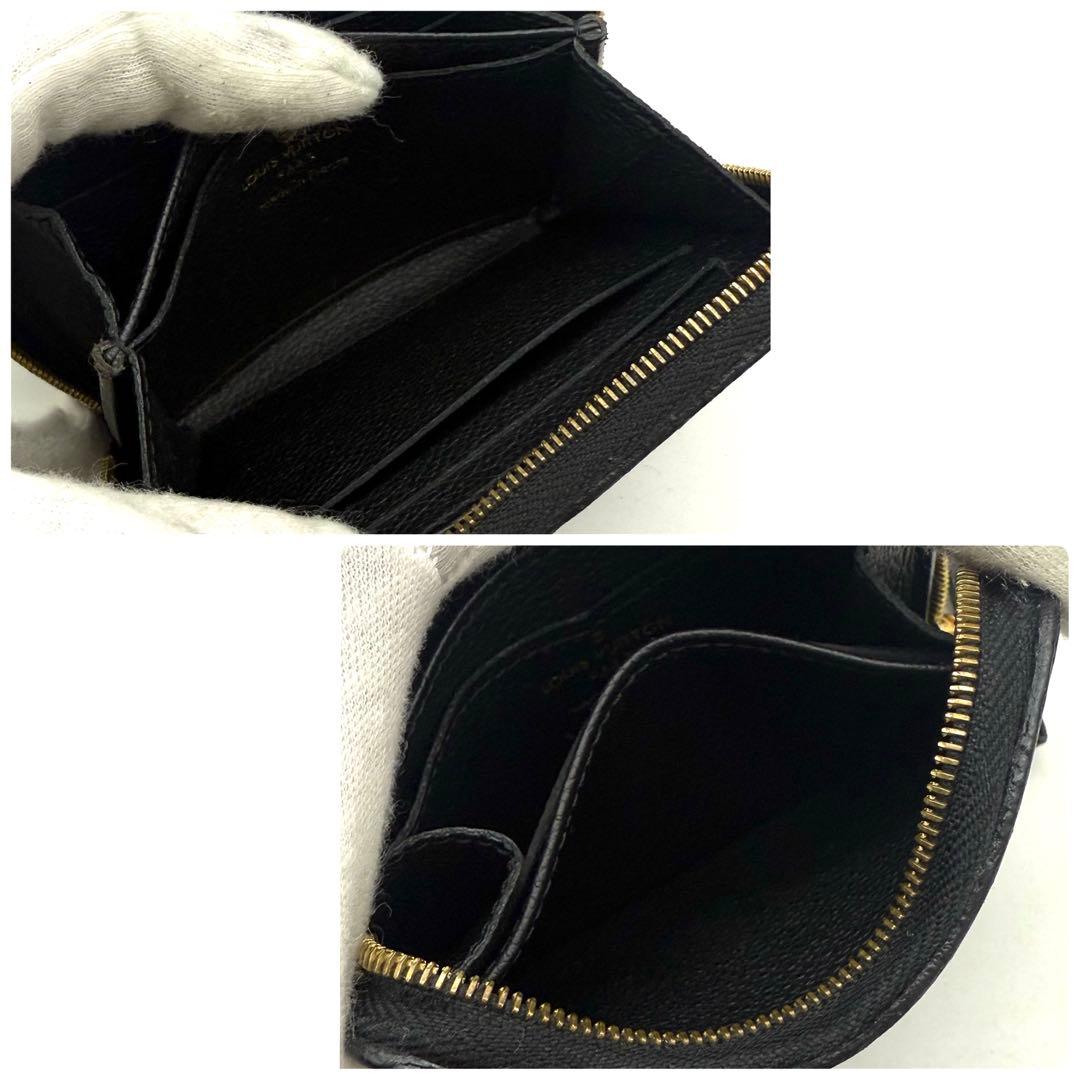 【極上美品】ルイヴィトン モノグラム アンプラント ジッピーパース 黒