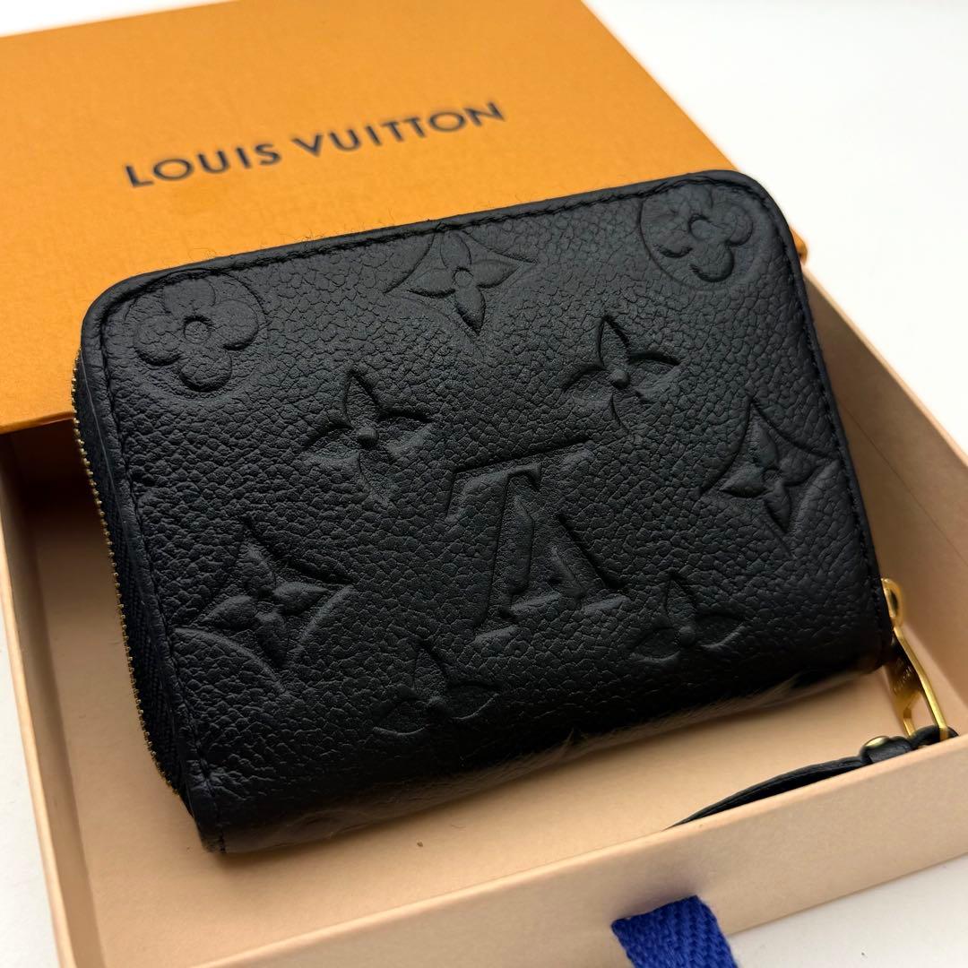 【極上美品】ルイヴィトン モノグラム アンプラント ジッピーパース 黒