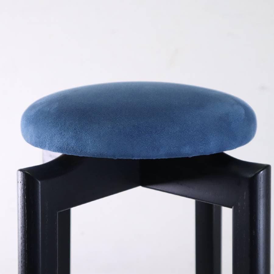 匠工芸 マッシュルームスツール Lサイズ ホワイトアッシュ 黒/ブルー