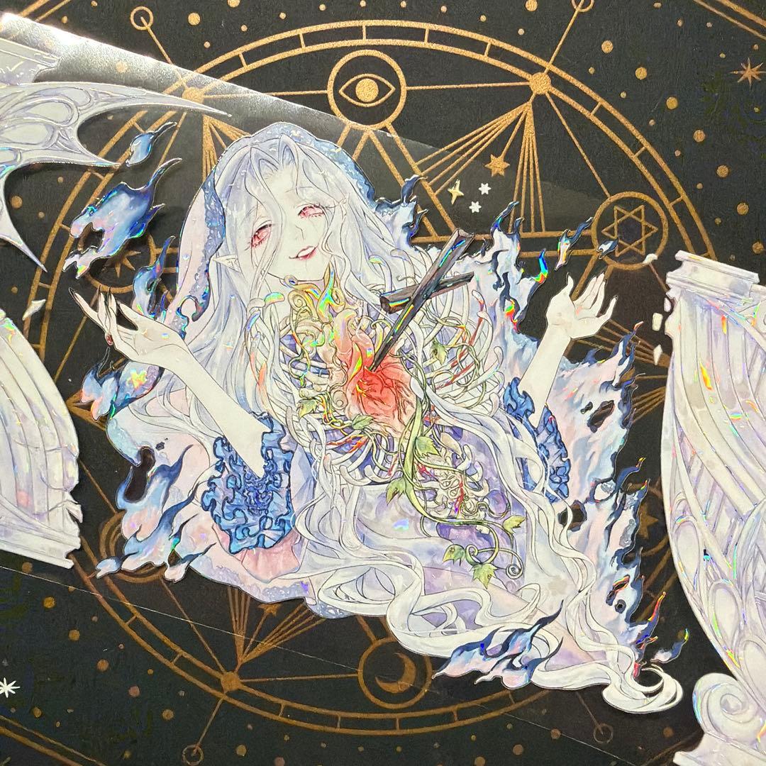 8971】海外 マステ 巻 貝殻光マスキングテープ 吸血鬼 人物系