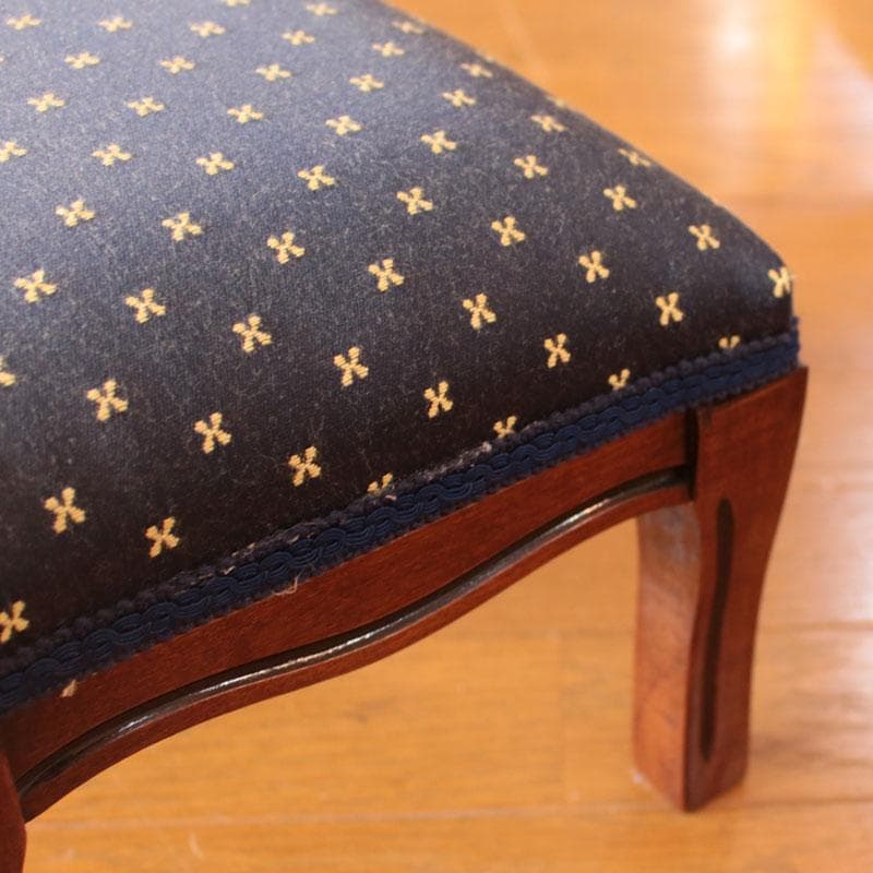 青いフットスツール レトロ風 ヴィンテージ風 かわいい 222-1497-006