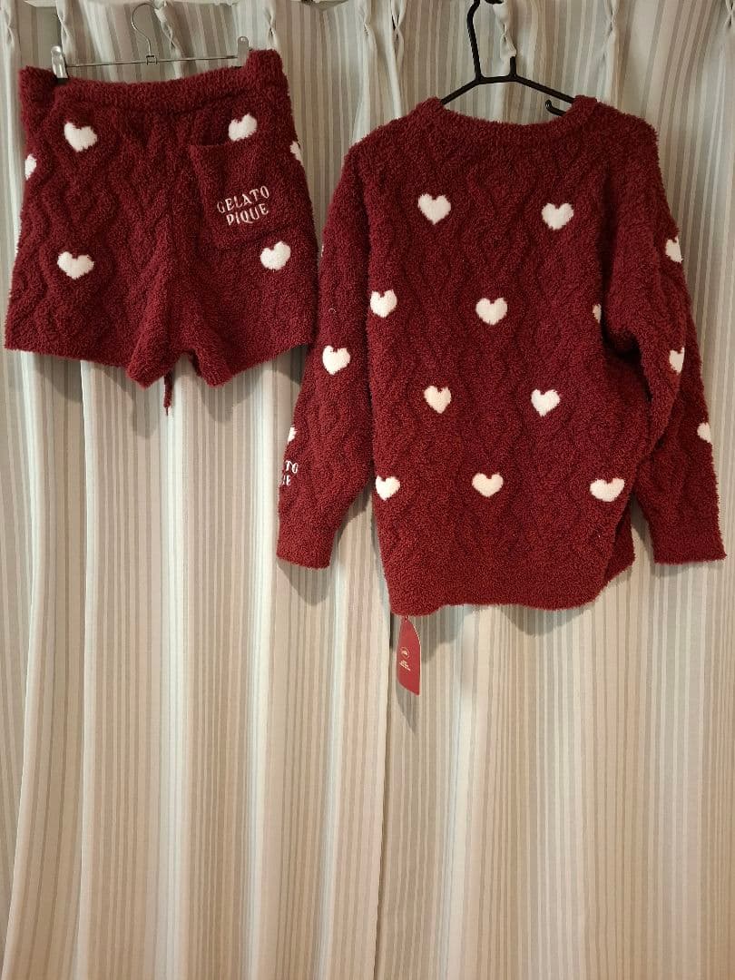 gelato pique ジェラートピケ　ハートアランプルオーバー　上下セット