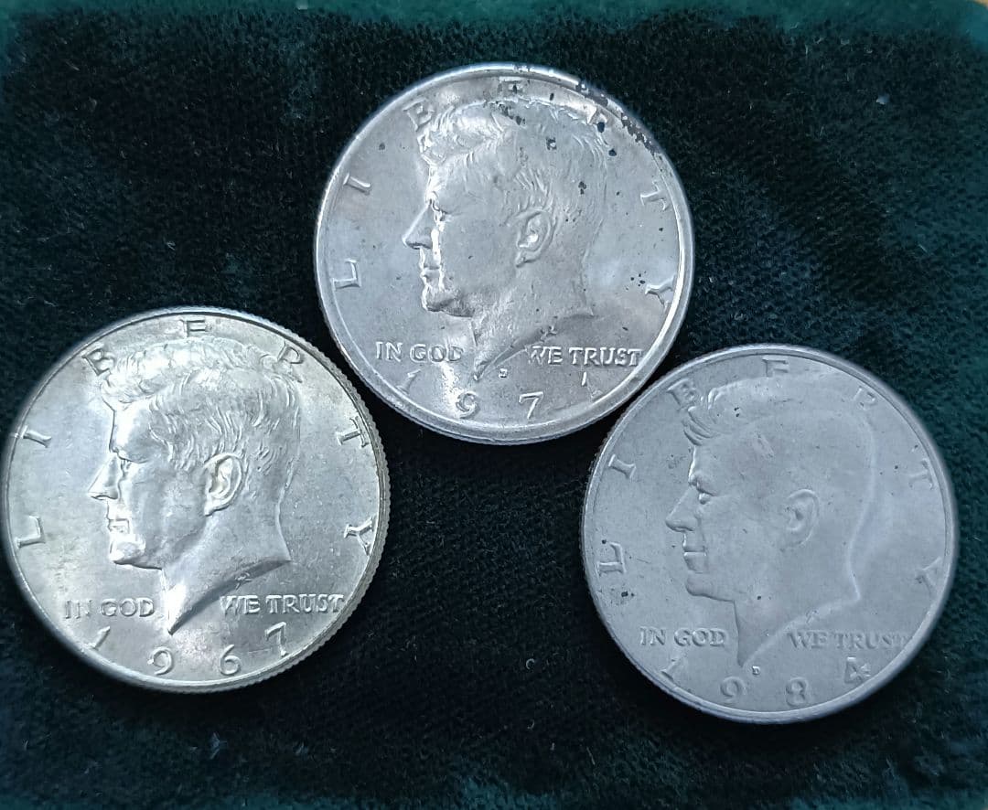 ケネディハーフダラー 3枚セット 1967年1971年1984年 - メルカリ