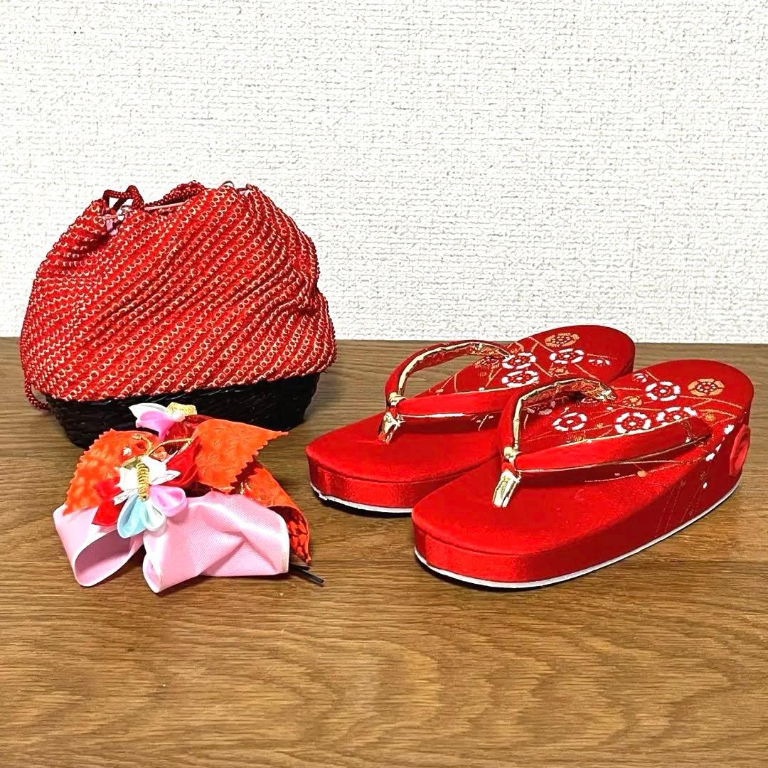 七五三 3歳 絞り柄 着物 アンティーク 被布セット