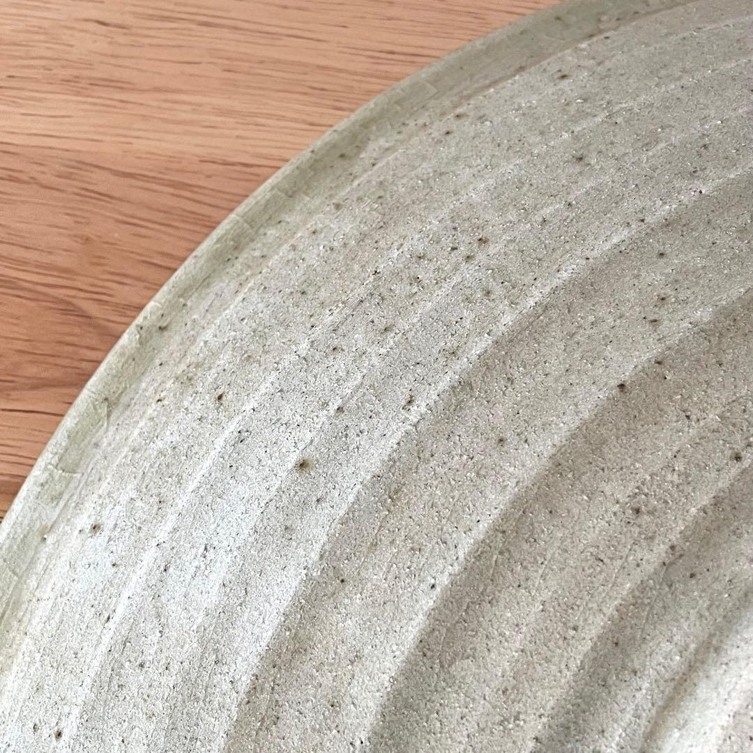 白釉鉄絵皿 「天味無限 草玄」 江口草玄？ 詳細不明 一尺六寸 大皿 唐津 瀬戸