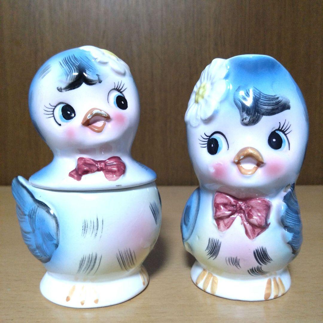 ブルーバードシュガーポットクリーマーUSAビンテージ 専用 レフトン