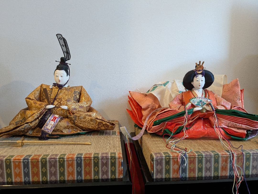ひな人形　島津　お雛様、お内裏様、屏風、ぼんぼり