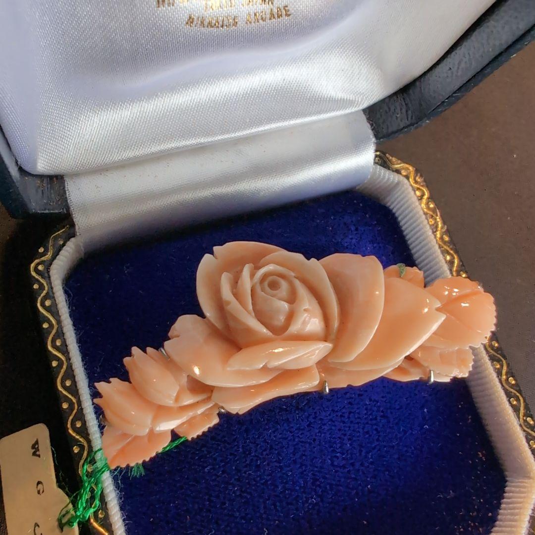 ✨スポーツの日セール✨帯留めネックレス、本珊瑚の帯留め＆螺旋カットの