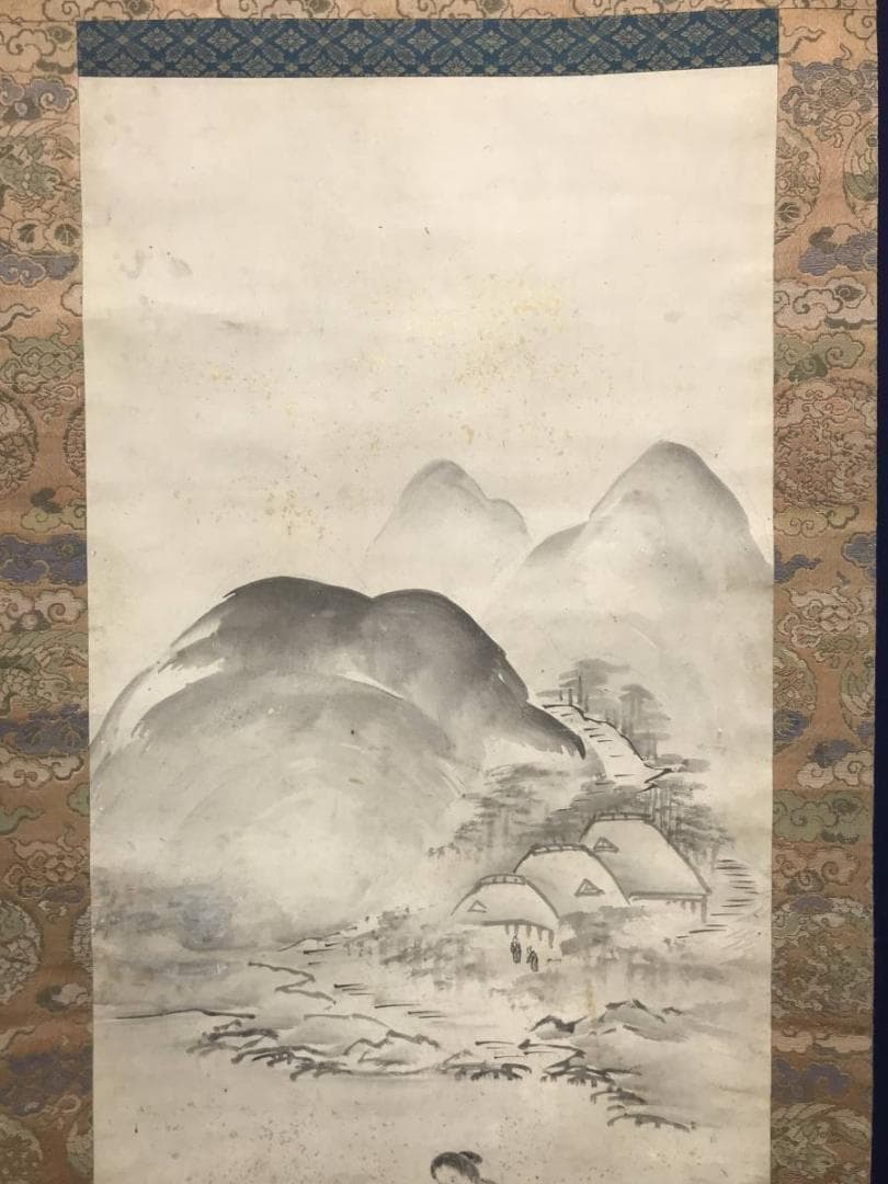 作者不詳/山水人物図/山水図/人物図/掛軸/名家伝来/AC-416