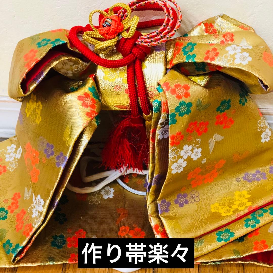 七五三七歳❣️四つ身着物未使用⭐︎白地に花々金彩煌びやか絢爛⭐︎完全フルセット銘品