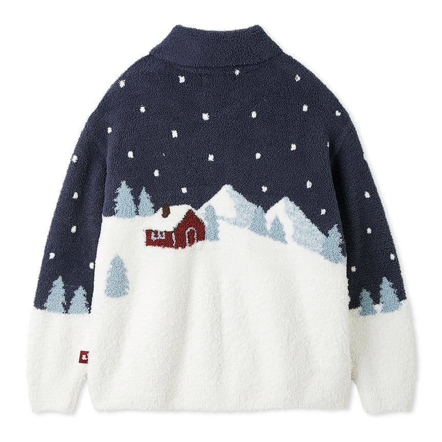 新品✨ジェラートピケ【HOLIDAY】スキーベアジャガードカーディガン NVY