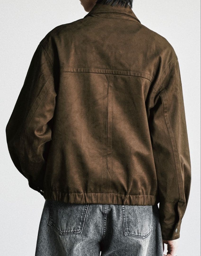 即完 WYM LIDNM FAUX SUEDE ZIP BLOUSON ブラウン - メルカリ