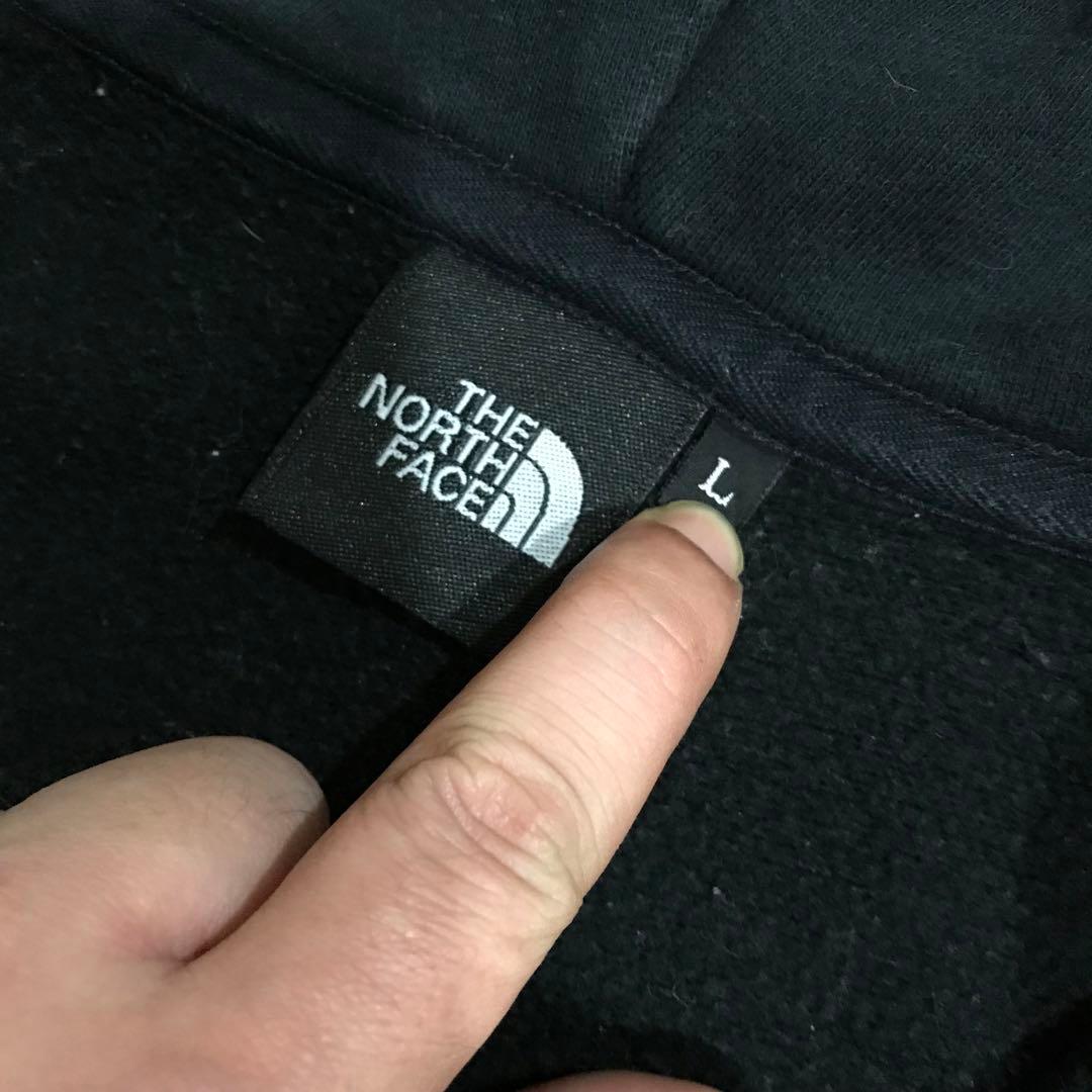 THE NORTH FACE ビッグロゴ スウェット パーカー 黒白 L