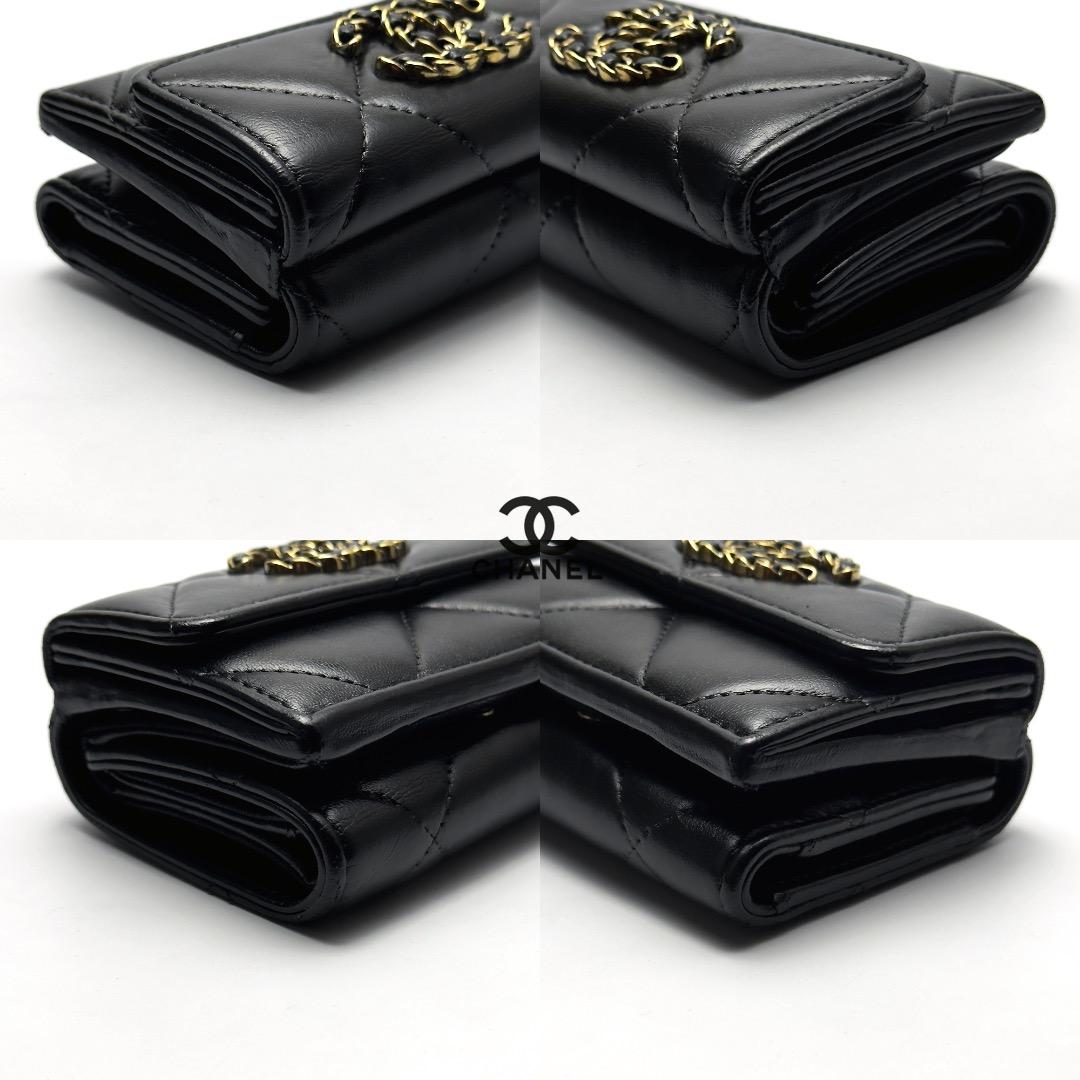 正規品 CHANEL シャネル19 ディズヌフ Wホック 三つ折り財布 - メルカリ
