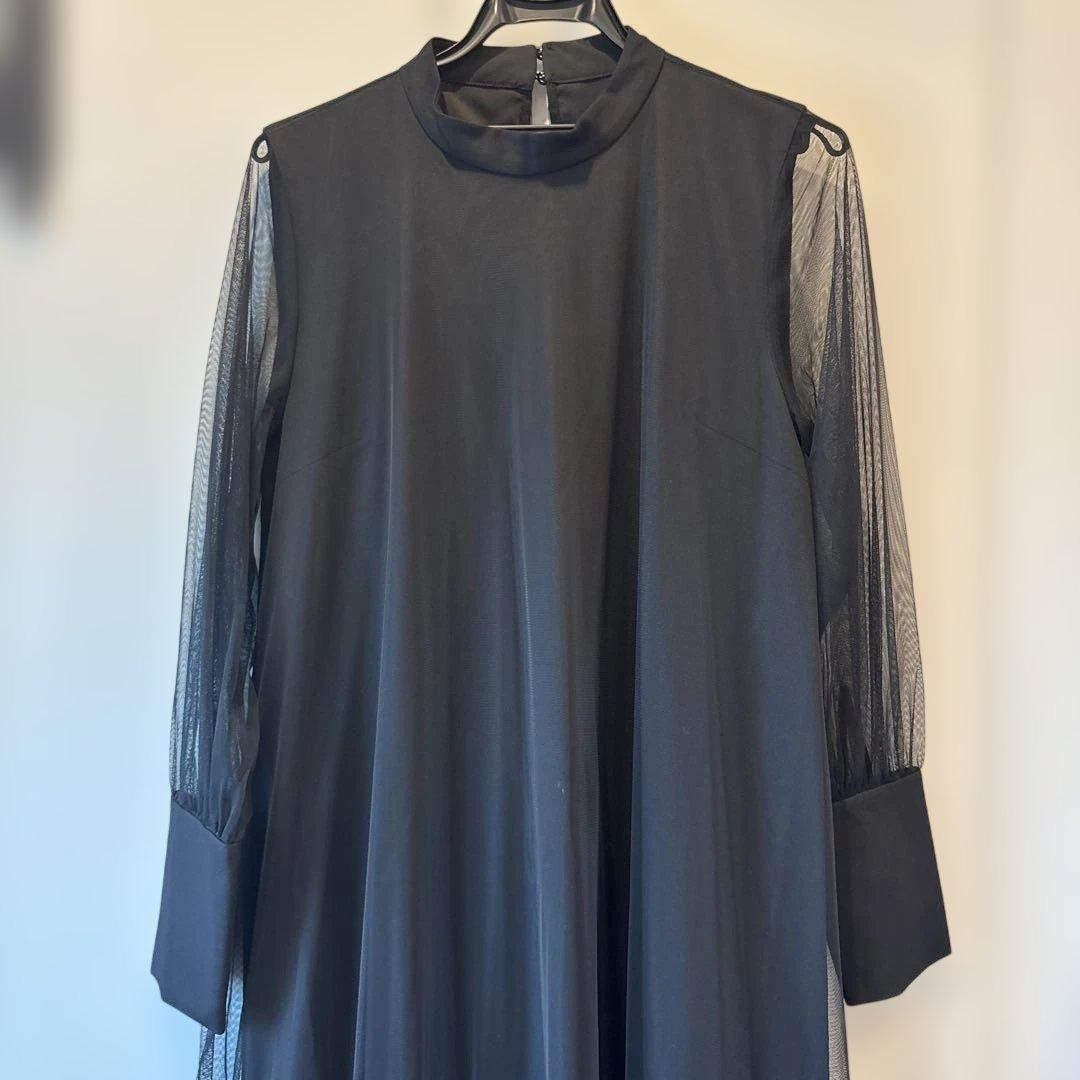 【オケージョン】CAPRICIEUX LE'MAGEチュールハイネックワンピース