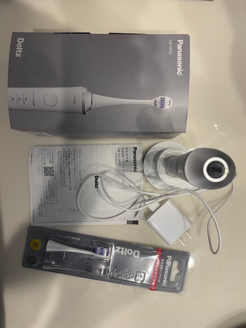 Panasonic 音波振動ハブラシ 歯ブラシ ドルツ EW-DP37-W（白）