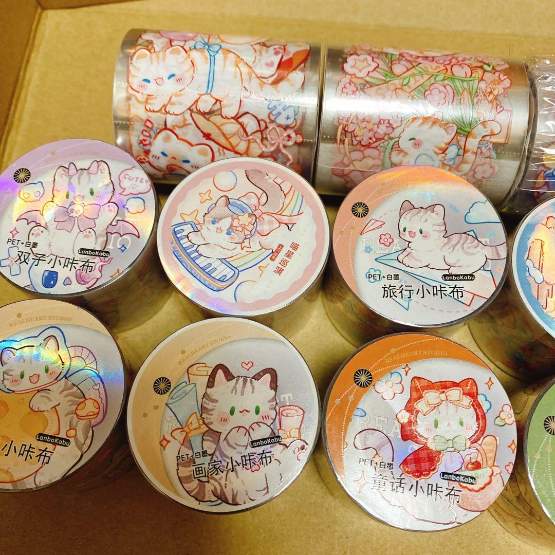 海外マスキングテープ巻売りまとめ売り ねこちゃんセット アニマル