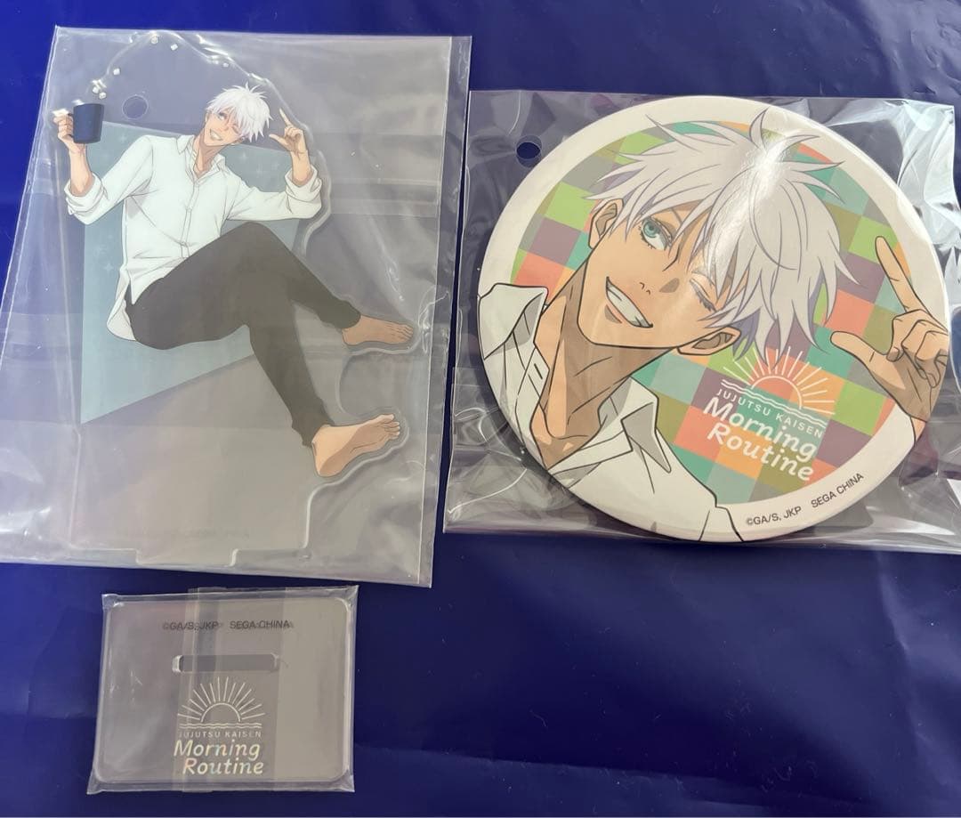 五条悟 セガラッキーくじ 呪術廻戦 缶バッジ アクスタ アクリルスタンド