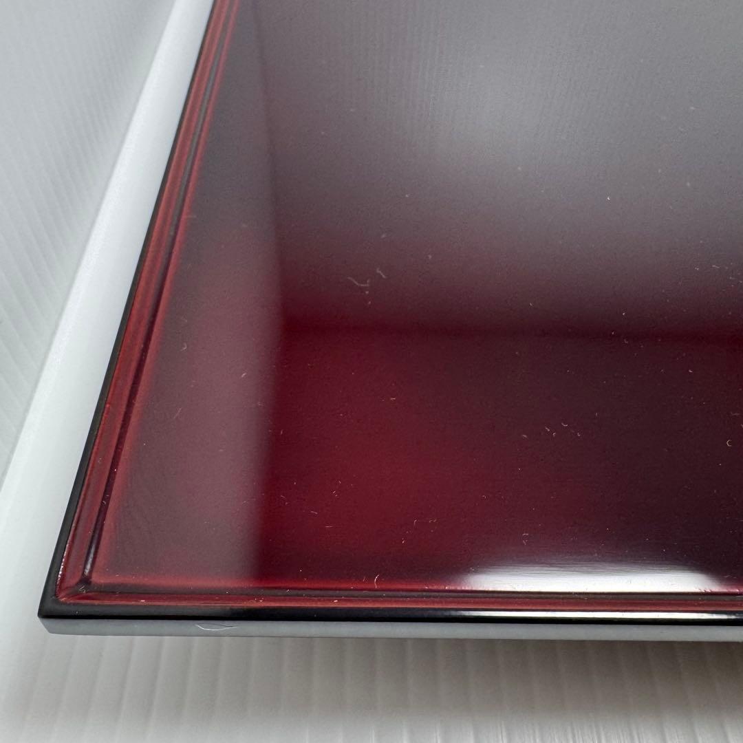 新品 輪島塗 慶塚 慶塚漆器 盛器 菓子器 漆器 漆 器 四角型 赤茶 箱