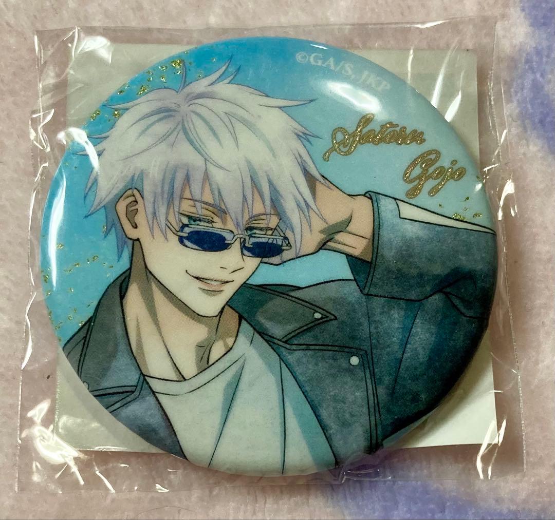 呪術廻戦 くじ引き堂 五条悟 グランジ風デザイン缶バッジ