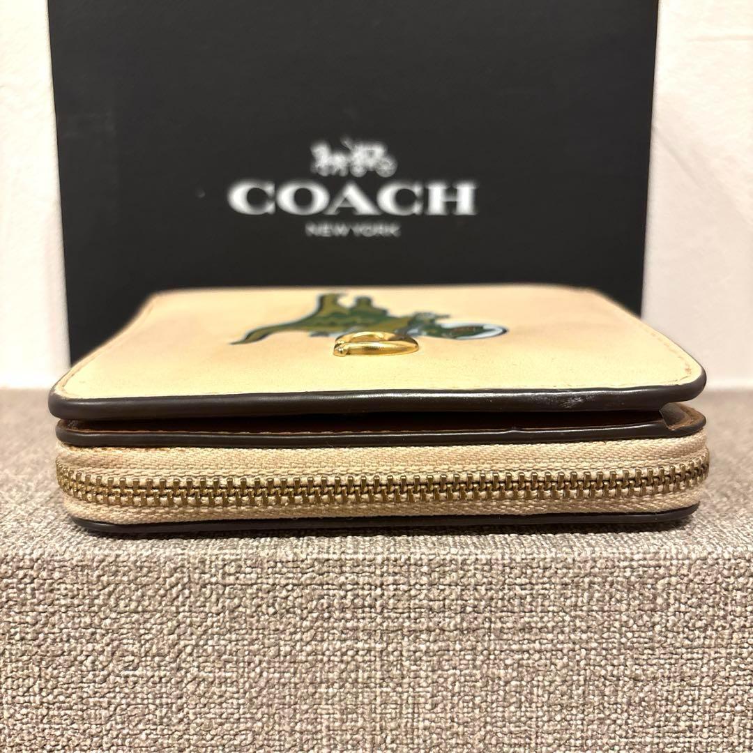 【箱付き】coach 二つ折り財布 レキシー　恐竜