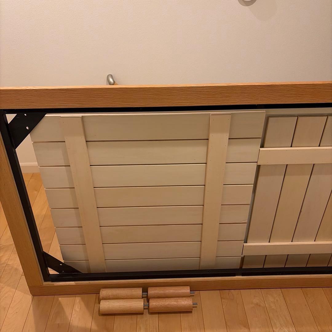 無印良品 MUJI 脚付きベッドフレーム シングル　木製　オーク