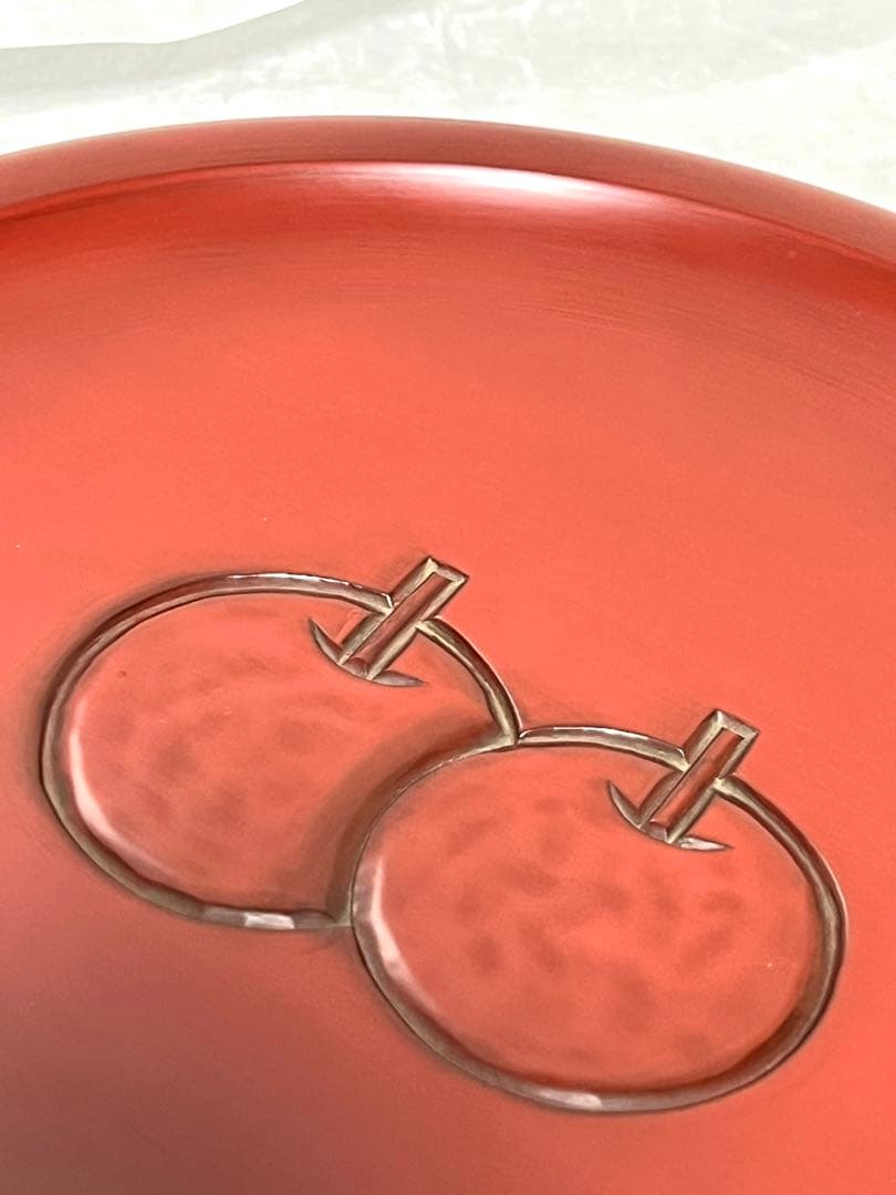 希少　鎌倉彫　和屋　木製漆器　丸盆　菓子盛り盆皿　古美術品　日本伝統工芸品