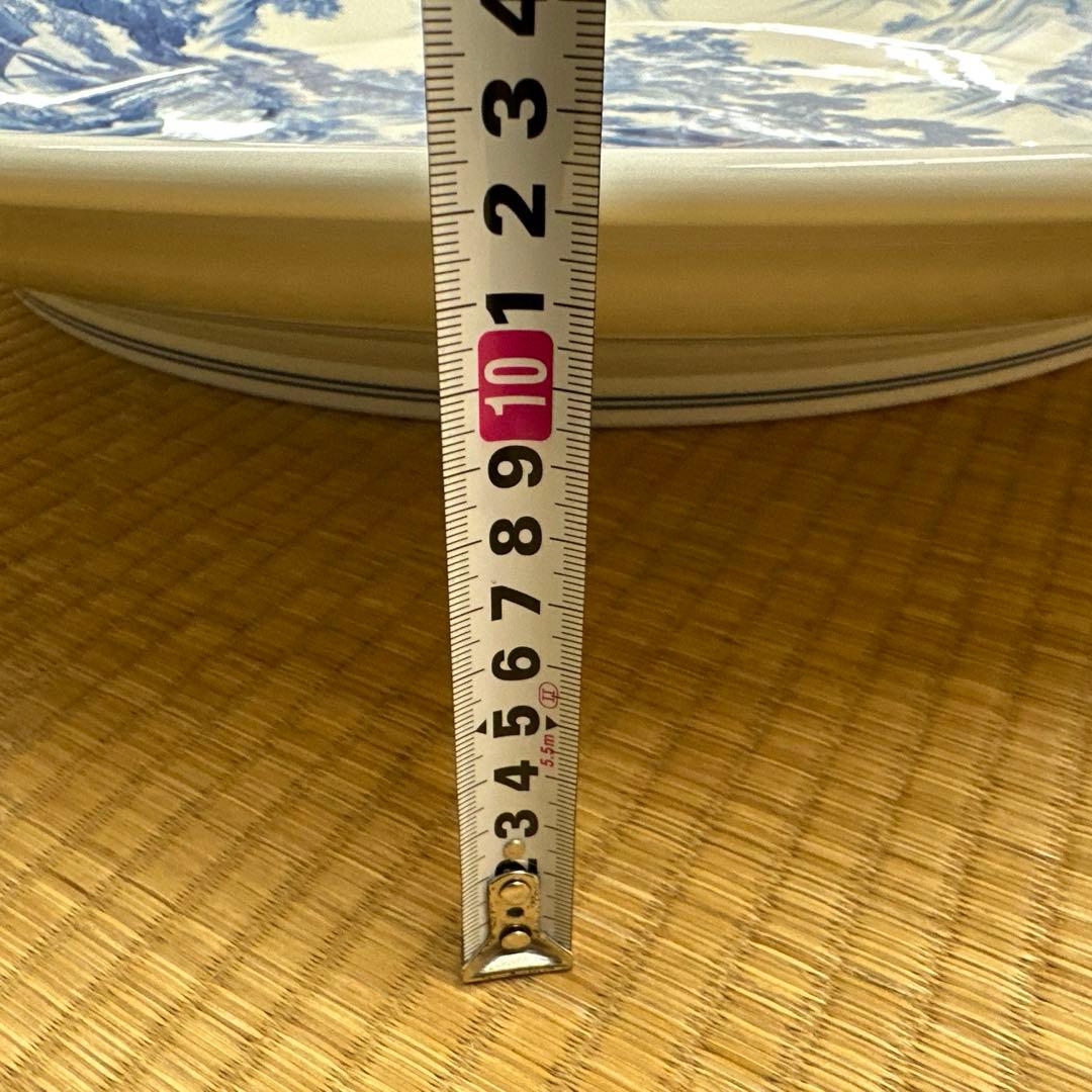 引き取り限定 神右衛門 染付山水絵 大皿 直径約93.5㎝東な