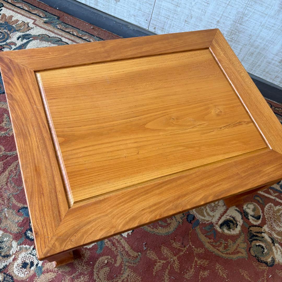 昭和レトロ 古家具 無垢材 木製座卓 ちゃぶ台 文机 お経台 経机 ロー