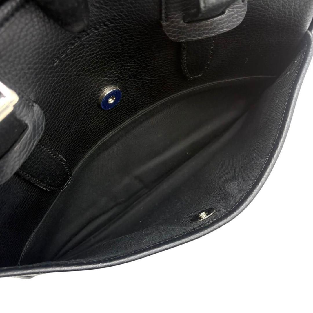 美品 BURBERRY バーバリー ハンドバッグ ノバチェック　レザー　ブラック