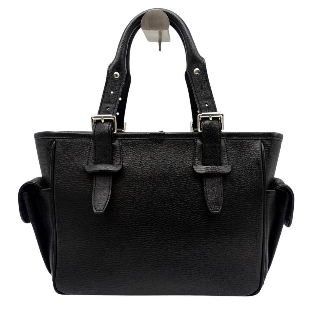 美品 BURBERRY バーバリー ハンドバッグ ノバチェック　レザー　ブラック