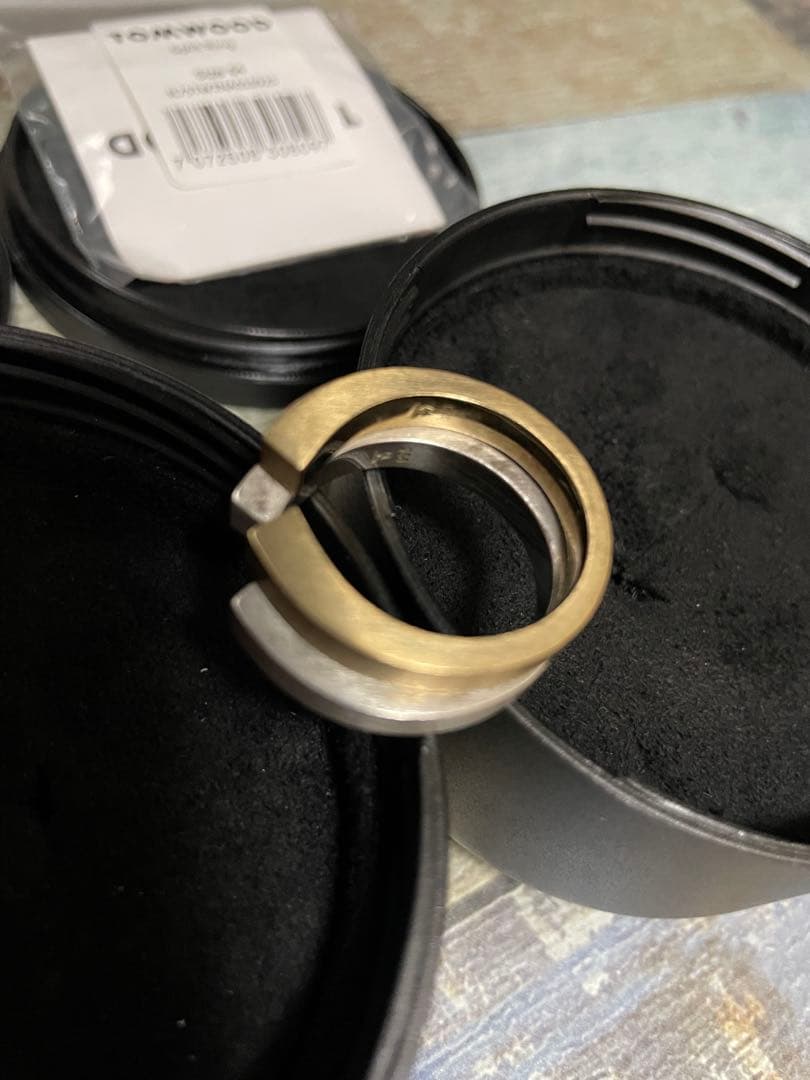 トムウッド TOM WOOD Split Ring ゴールド&シルバー2点セット