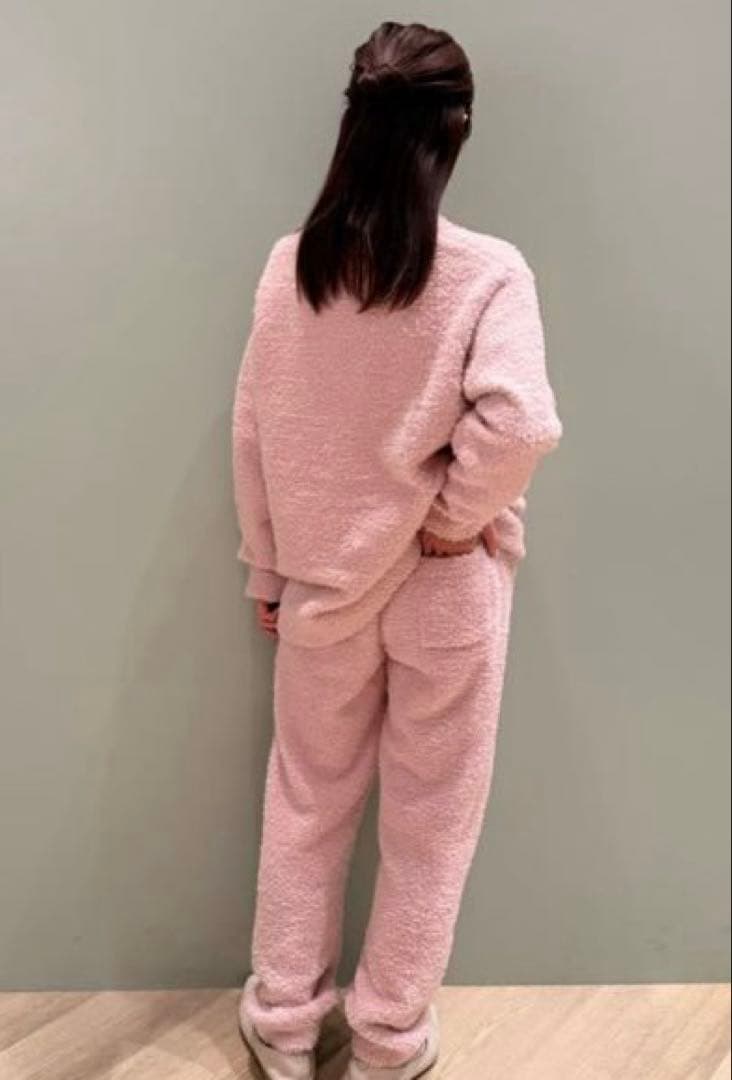 【新品】ジェラートピケ　ドーナツジャガードプルオーバー&ロングパンツ　ピンク