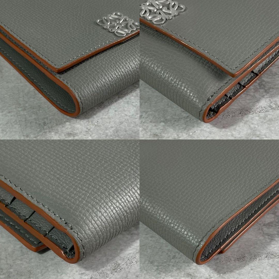 【大人気】 ロエベ トライフォールド アナグラム タン 三つ折り財布 グレー