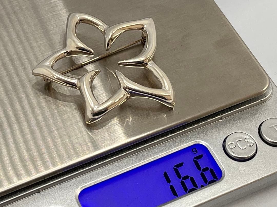 c217 美品 希少 1996 オールドティファニー プルメリア ブローチ