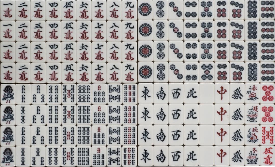 全自動麻雀卓用 新品 33ミリ牌セット 背面/青黄 各144枚