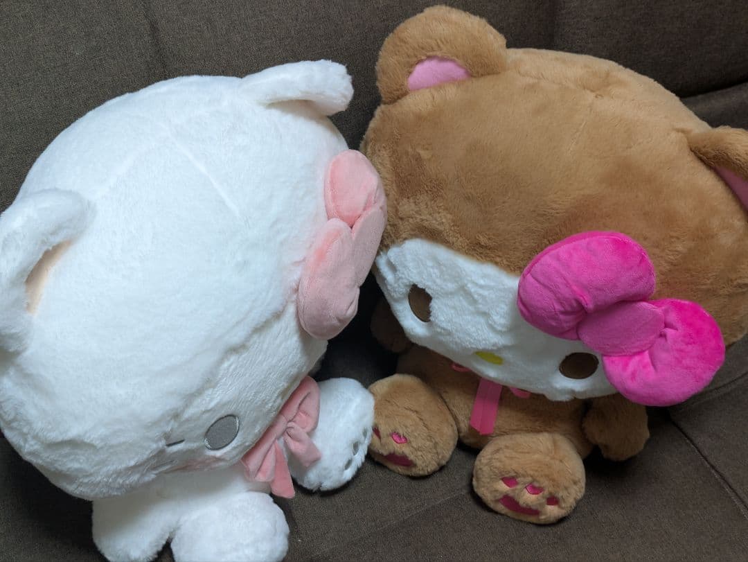 ハローキティ ホワイトベアドールGJ ぬいぐるみ ブラウンベア着ぐるみドールGJ