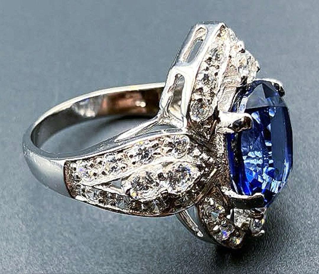 クミナタトゥスリランカ産 天然ビビッドブルーサファイア7.56ct 指輪
