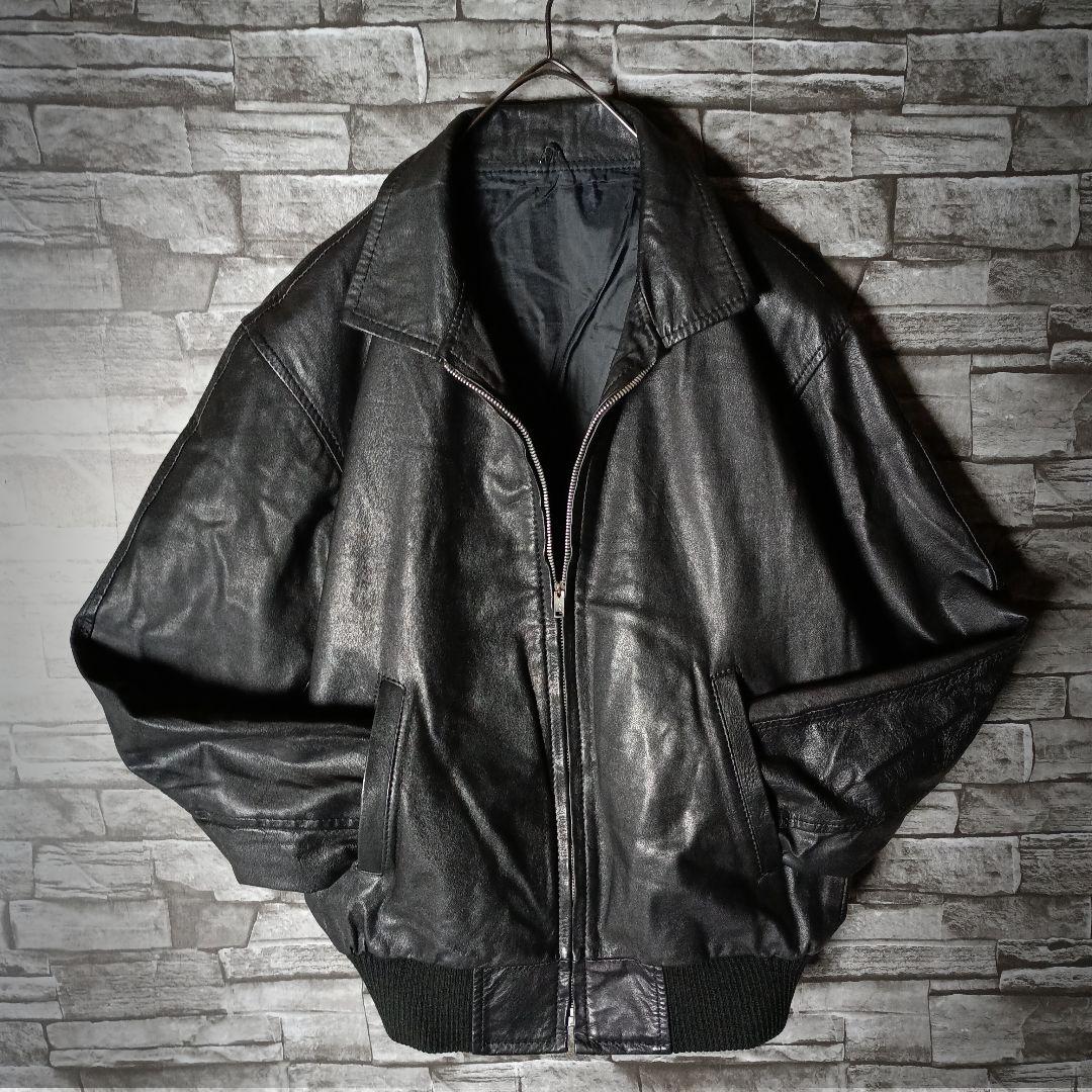 ビンテージ☆昭和レトロ革ジャン リアルレザージャケット 短丈