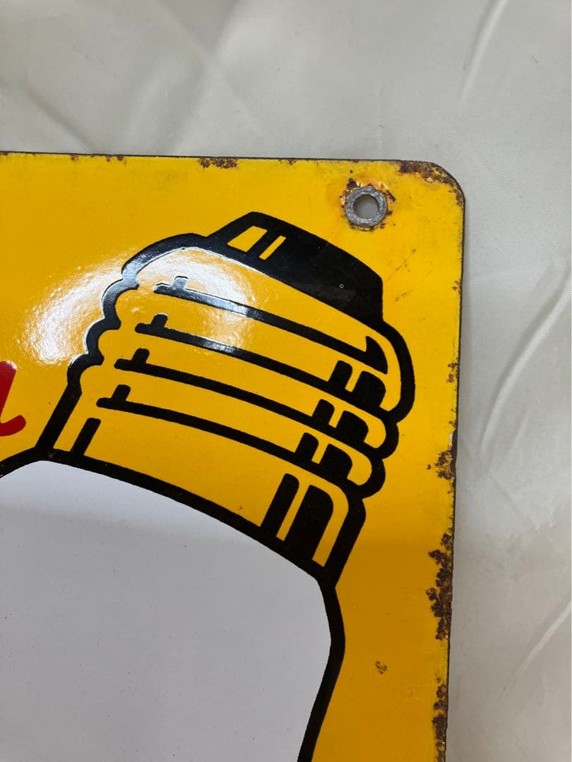 東芝ランプホーロー看板 琺瑯プレートレトロ当時物ビンテージリバーシブル