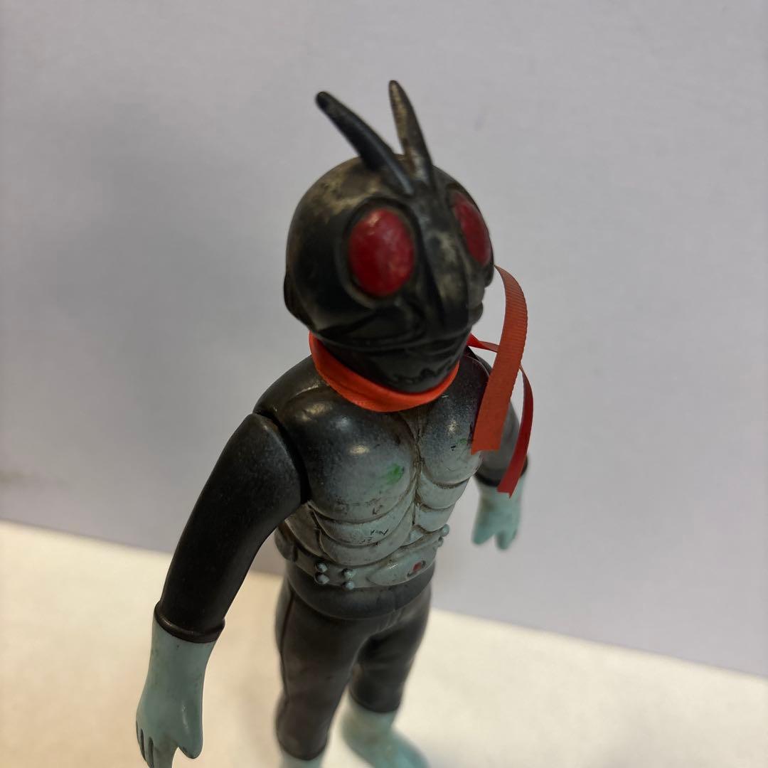 仮面ライダー ソフビ フィギュア 旧バンダイ 当時物 マフラー純正