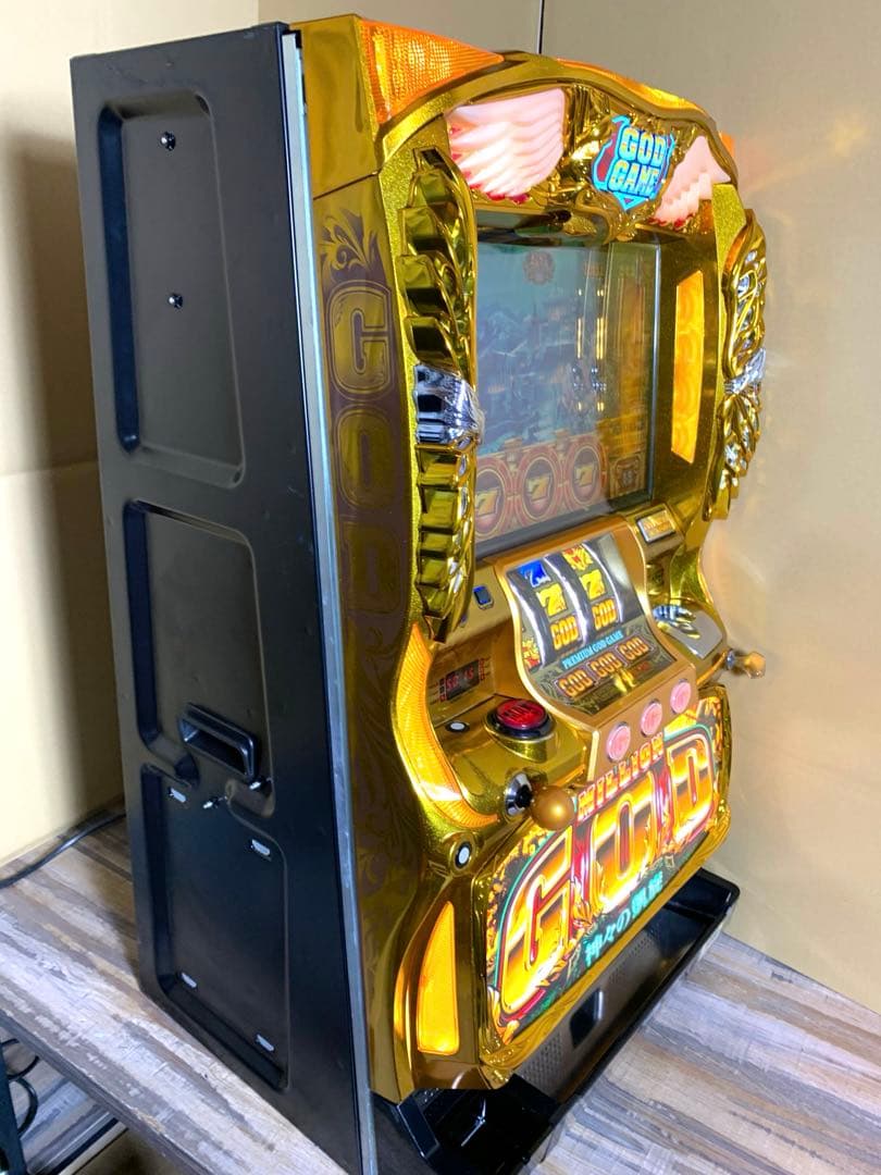 5号機 ミリオンゴッド 神々の凱旋 GOD コイン不要機 パチスロ実機