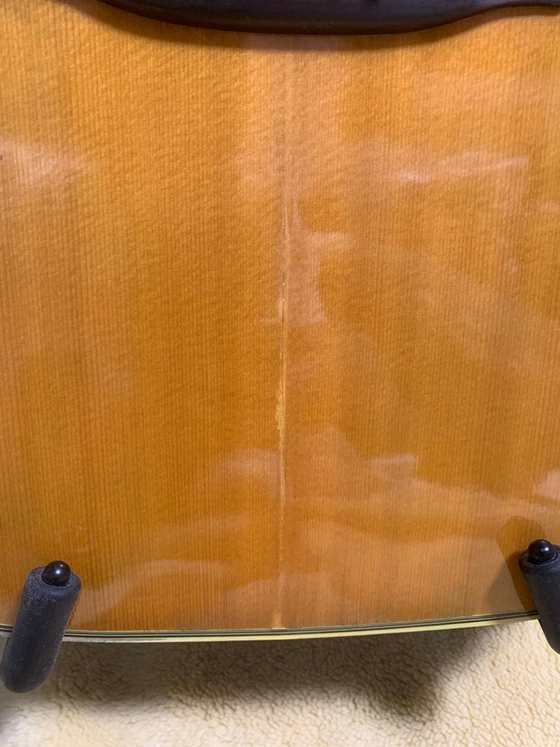 アコースティックギター Yamaki No.135 トップ単板 割れ修復あり