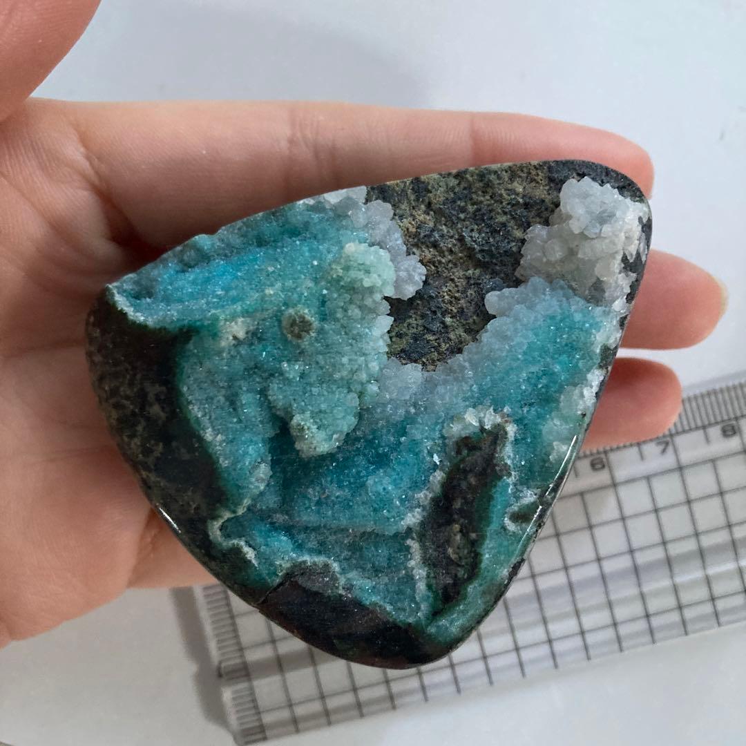 ドゥルージークリソコラ結晶 アマゾナイトシリカブレス クリソコララフ