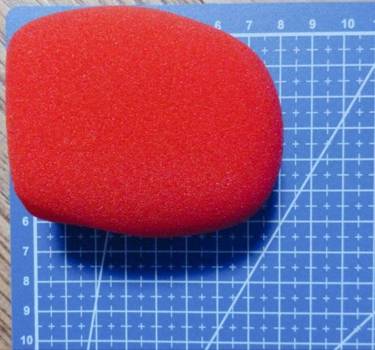 マイクカバー マイク適用 6個入り 赤色 直径55mm